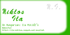 miklos ila business card